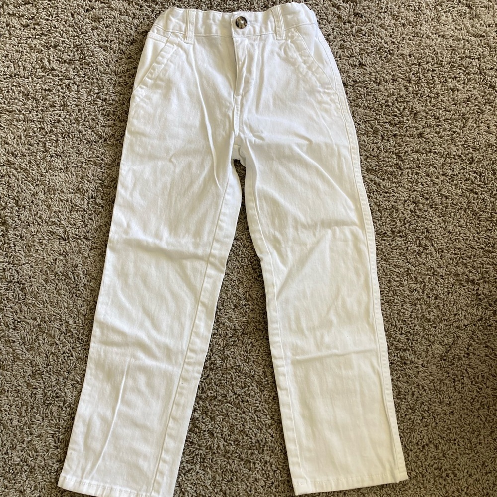 Tommy Hilfiger Little Boys White Twill Pants. Size 7